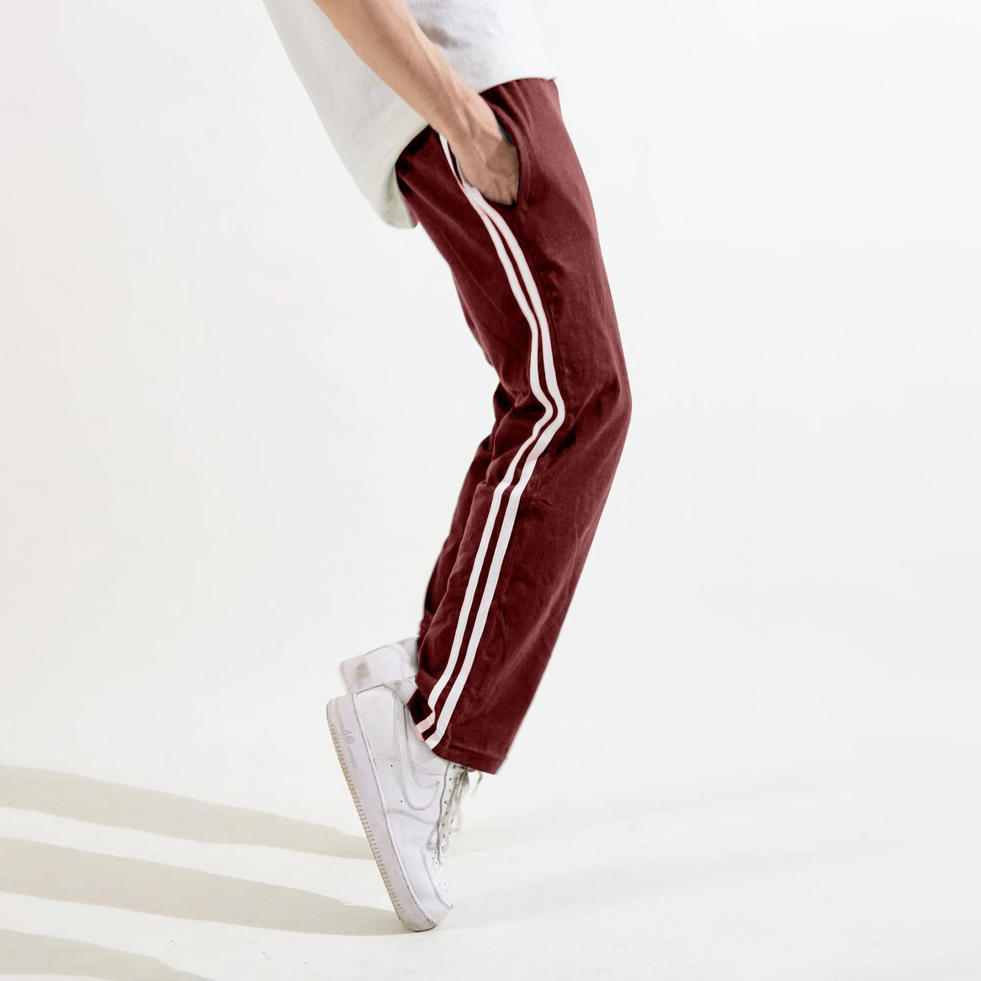 Polo Republica Essentials - Heavy Cotton Jersey Slim-Fit Lounge Pants with Sporty Side Stripes