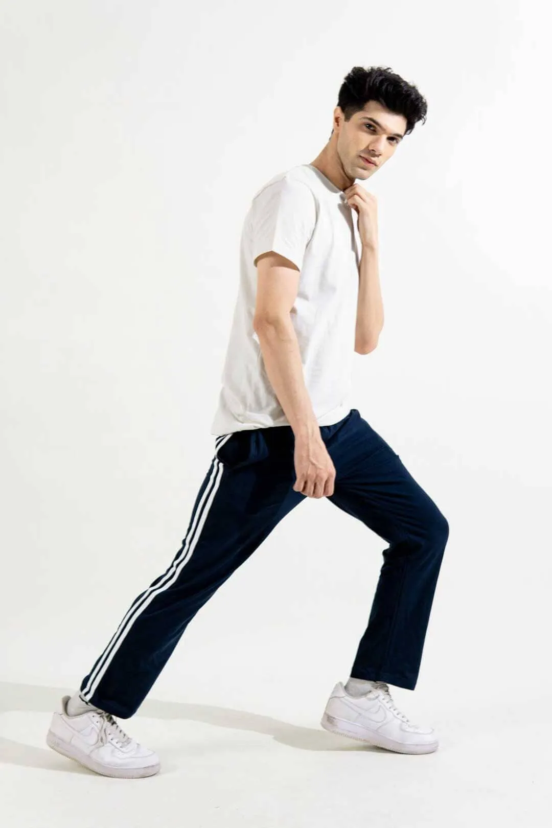 Polo Republica Essentials - Heavy Cotton Jersey Slim-Fit Lounge Pants with Sporty Side Stripes