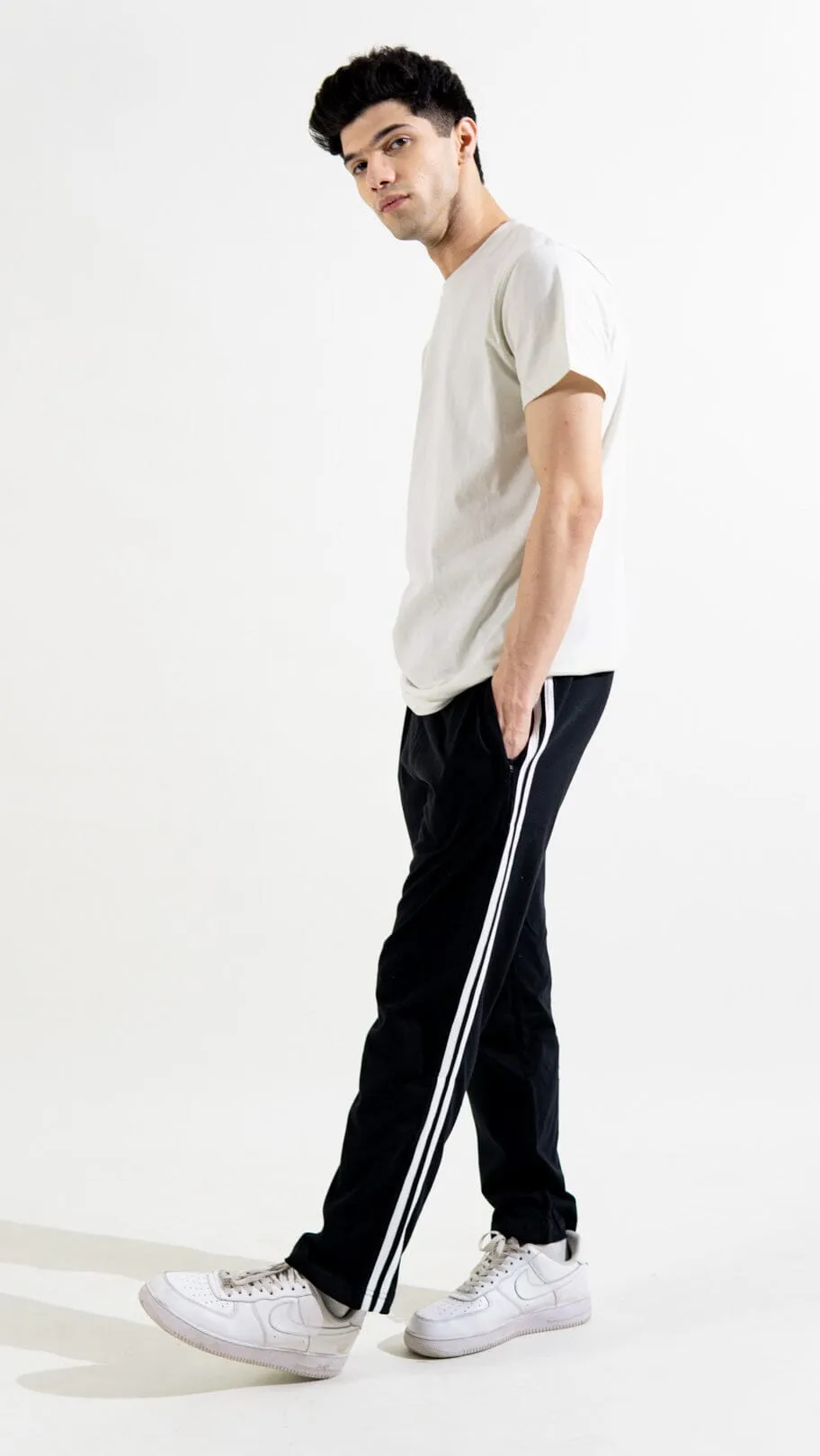 Polo Republica Essentials - Heavy Cotton Jersey Slim-Fit Lounge Pants with Sporty Side Stripes