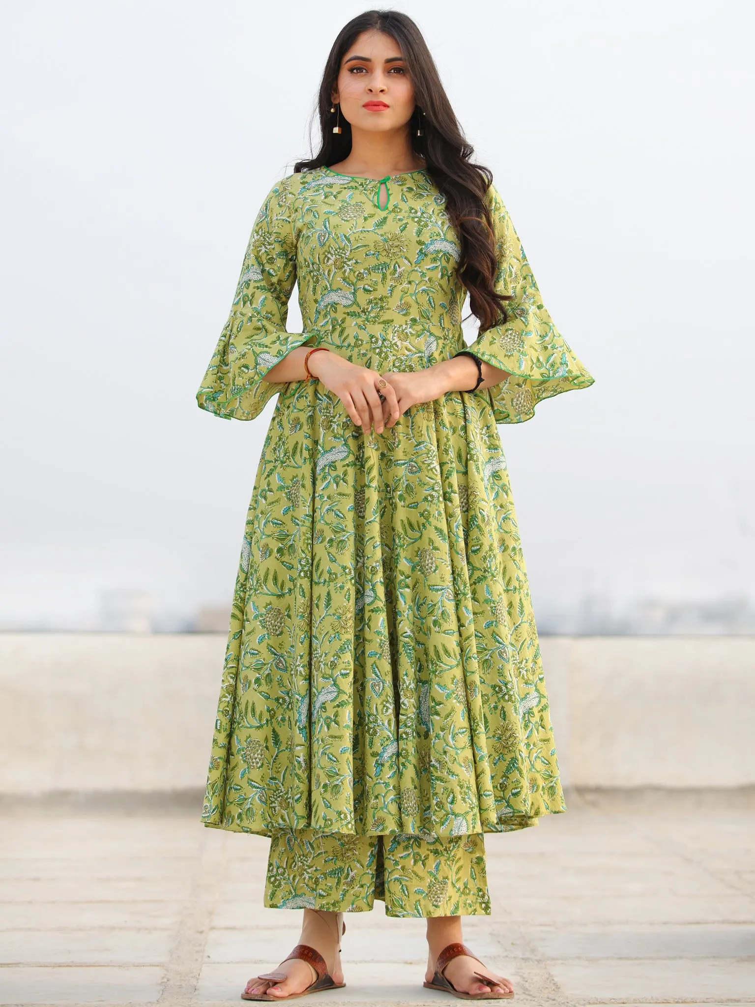 Raas Nawfar - Set of Flared Kurta & Palazzo  - KS101A2299