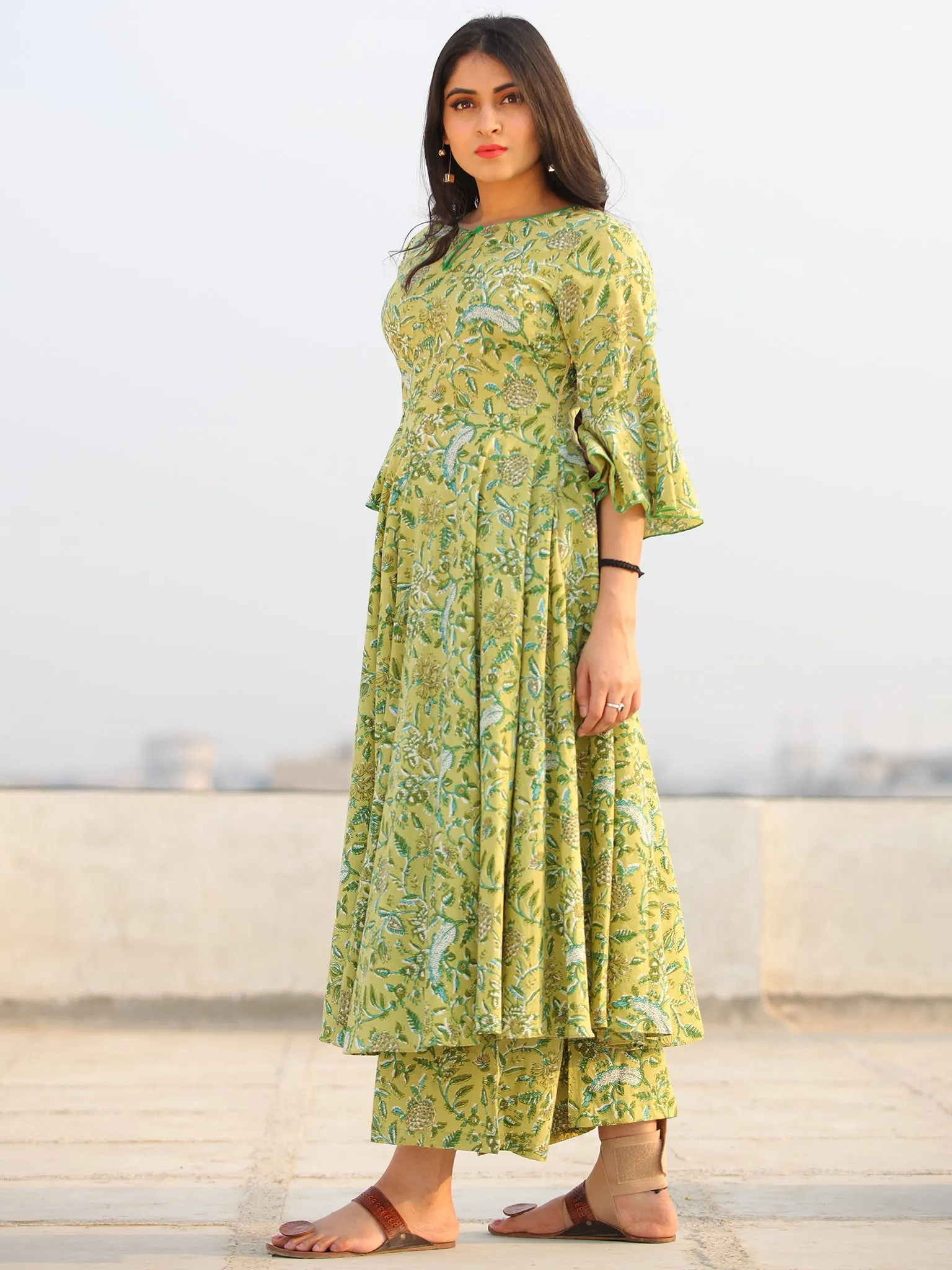 Raas Nawfar - Set of Flared Kurta & Palazzo  - KS101A2299