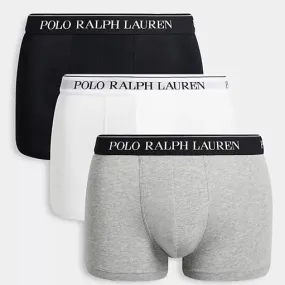 Ralph Lauren 3 Pack Boxer Briefs - White/Black/Grey