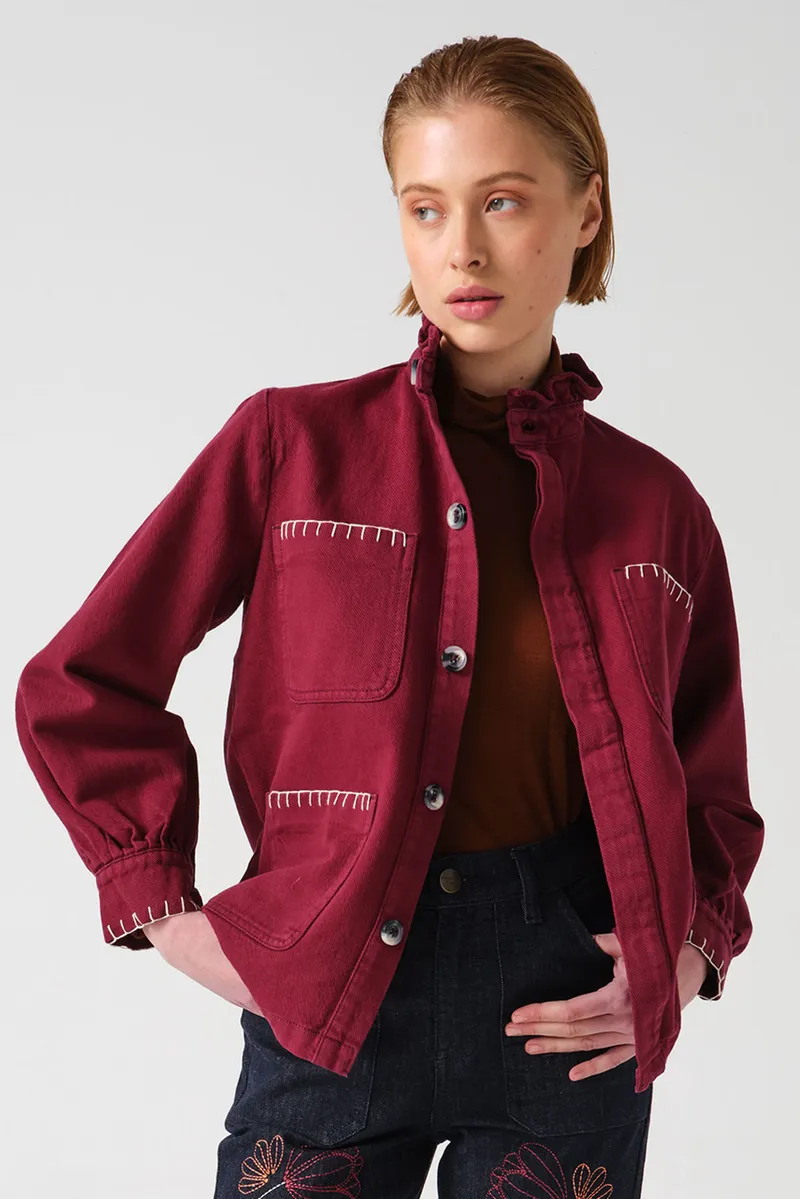 seventy   mochi Pablo Jacket in Burgundy