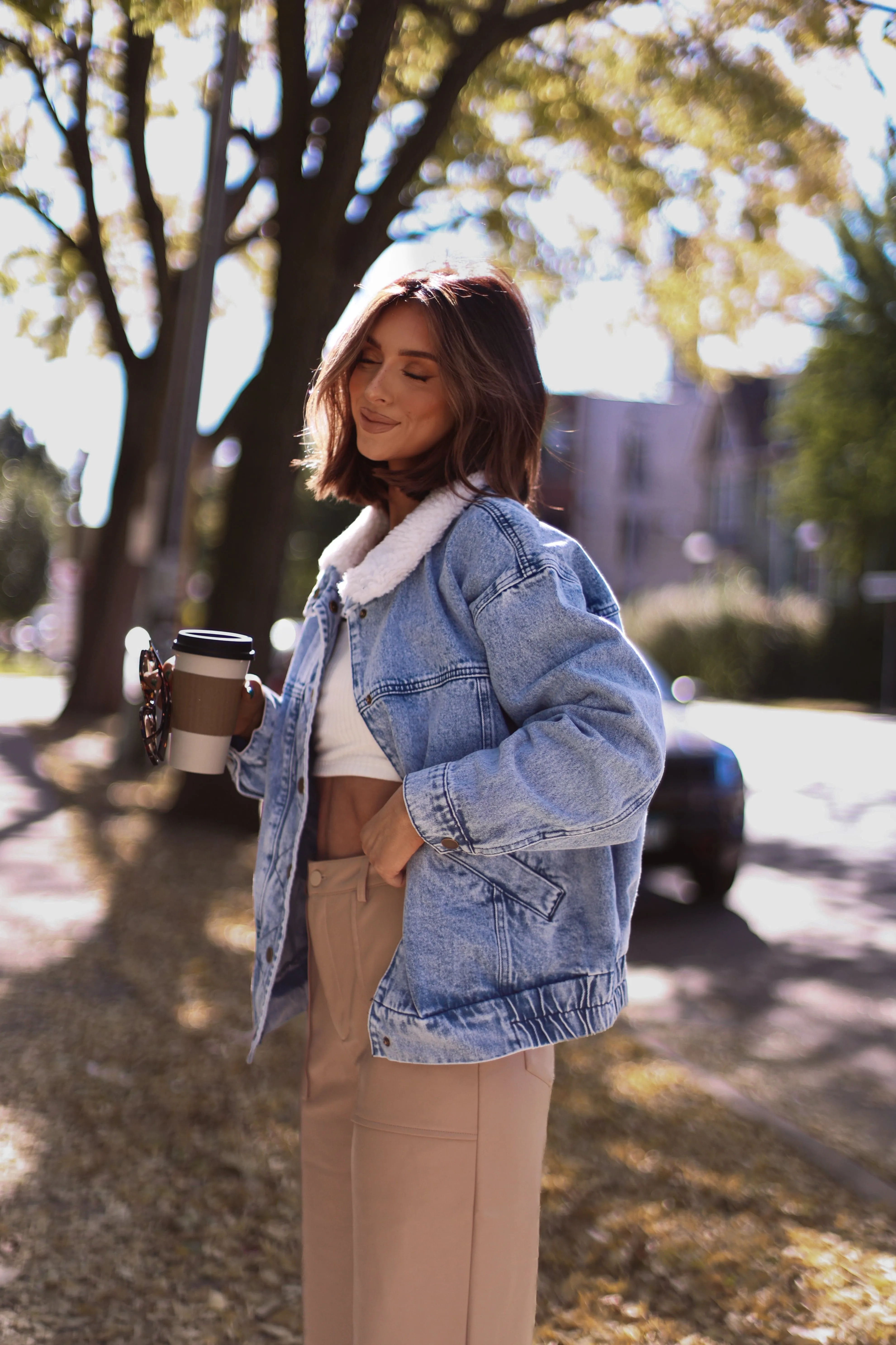 Sherpa Collar Denim Jacket