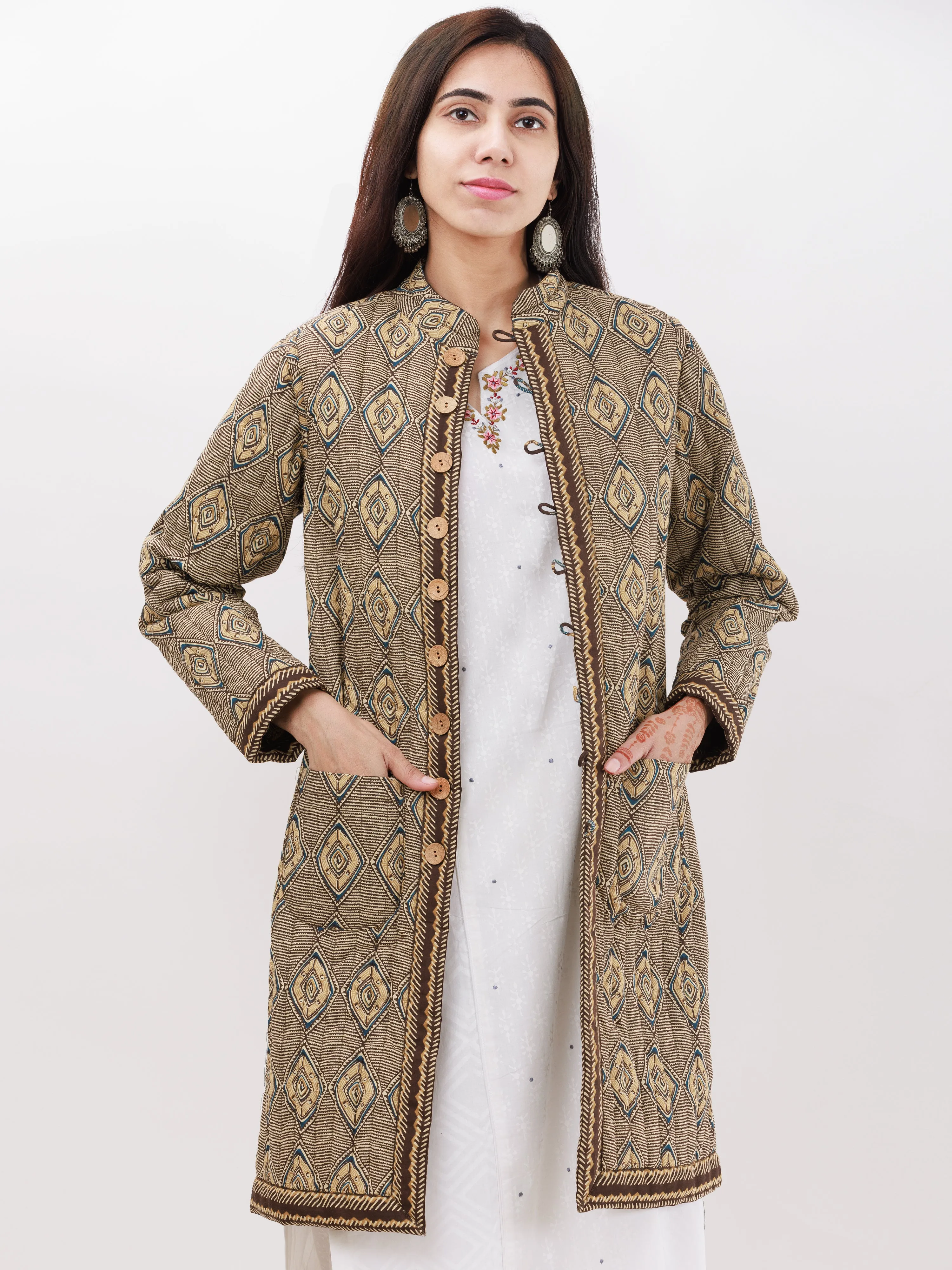 Shishir Roshni Ajrakh Quilted Reversible Jacket