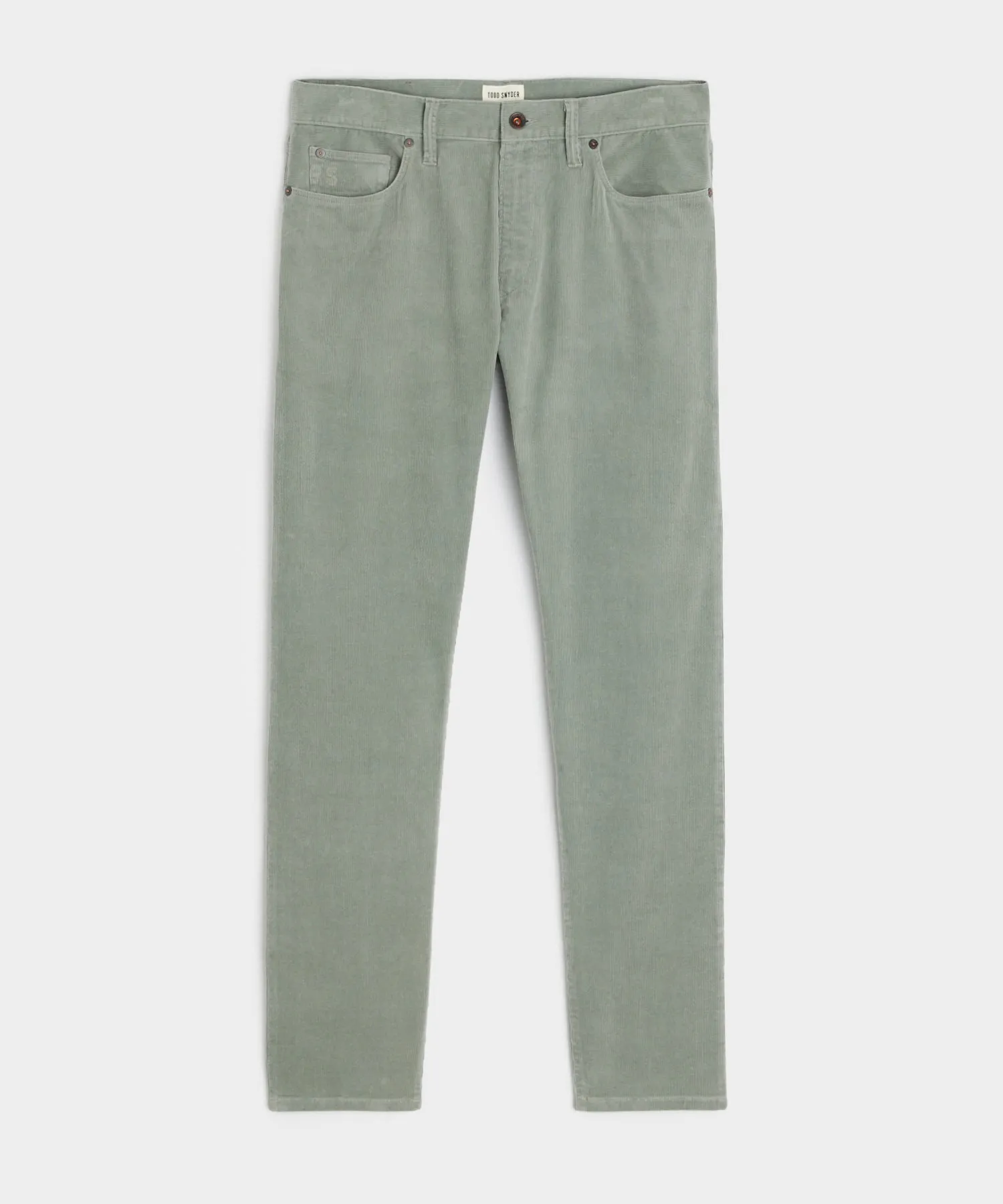 Slim Fit 5-Pocket Corduroy Pant in Soft Sage