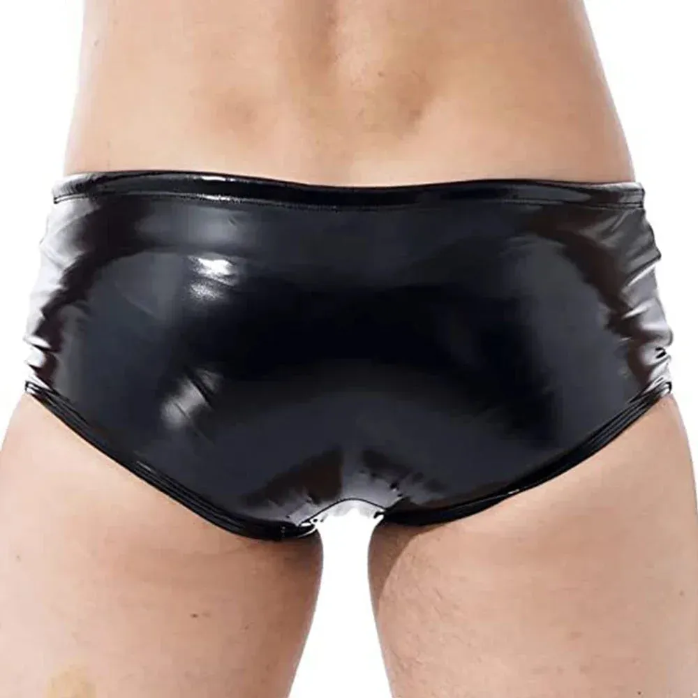 Solid Shiny Latex Patent Leather Boxer