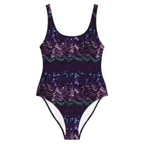 Speak Now Era One-Piece Swimsuit- Beading is Printed on