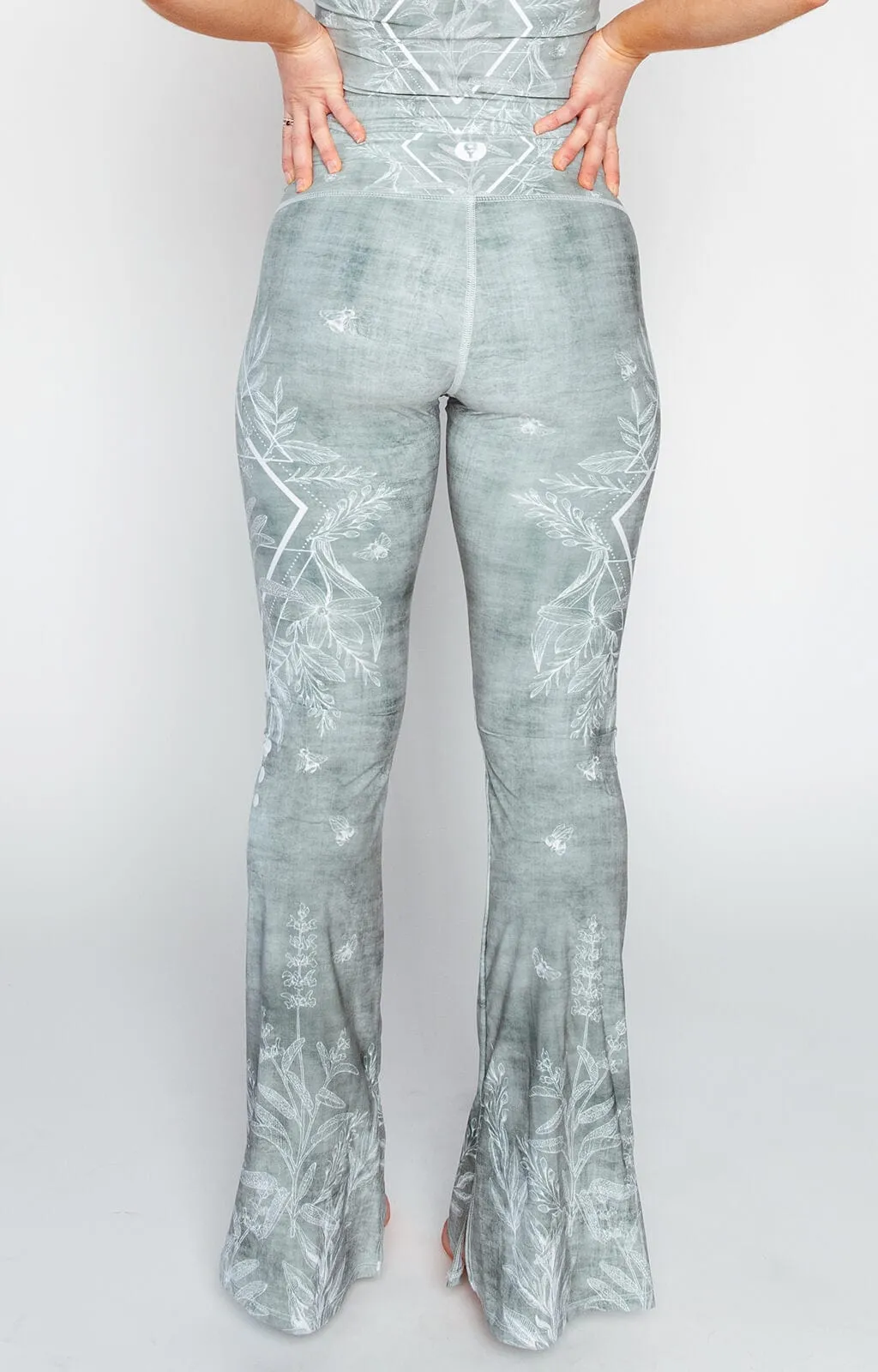 Split Flare Pant In Pure Sage