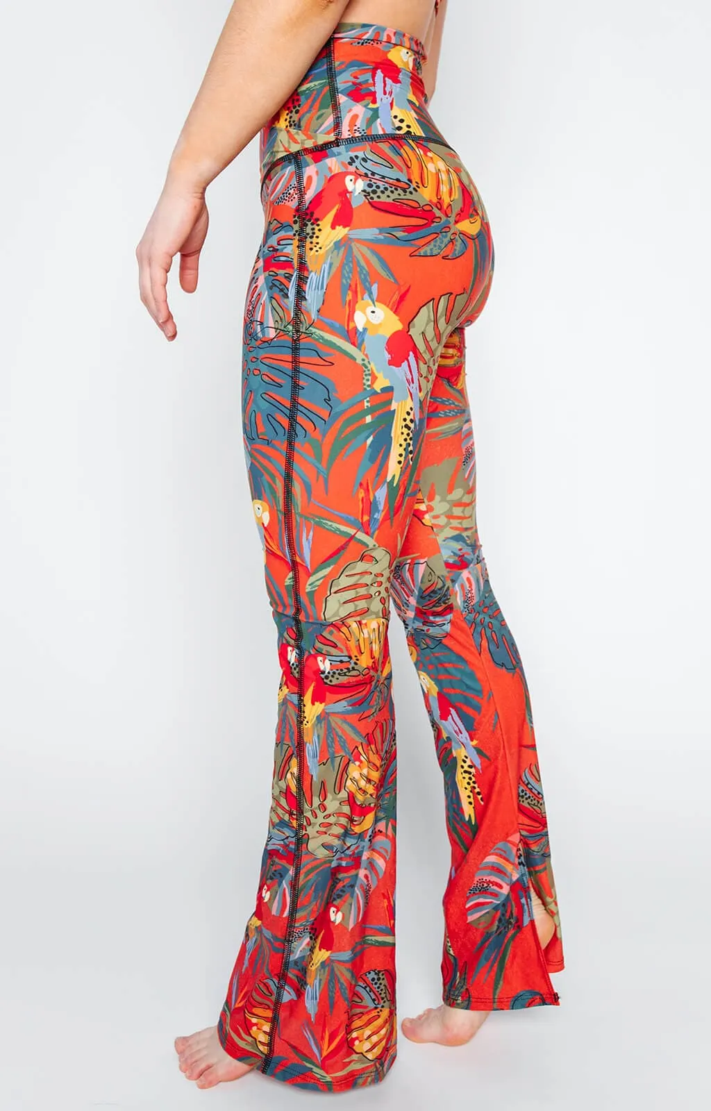 Split Flare Pant In Tropical Paradise