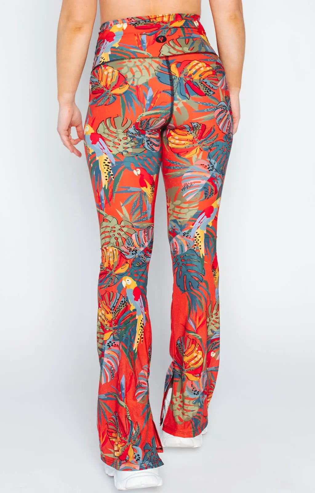 Split Flare Pant In Tropical Paradise