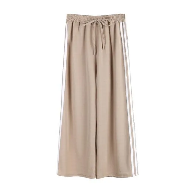 Sport Side Lines Flared Oversized Comfort Cotton Pants