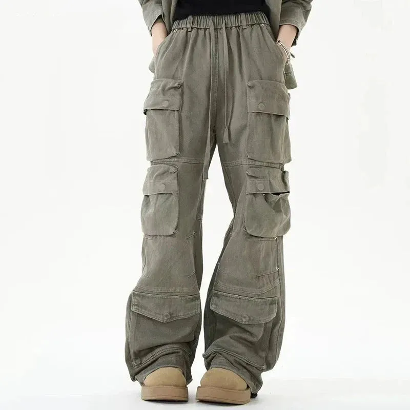 Street Fashion Drawstring Cargo Pants