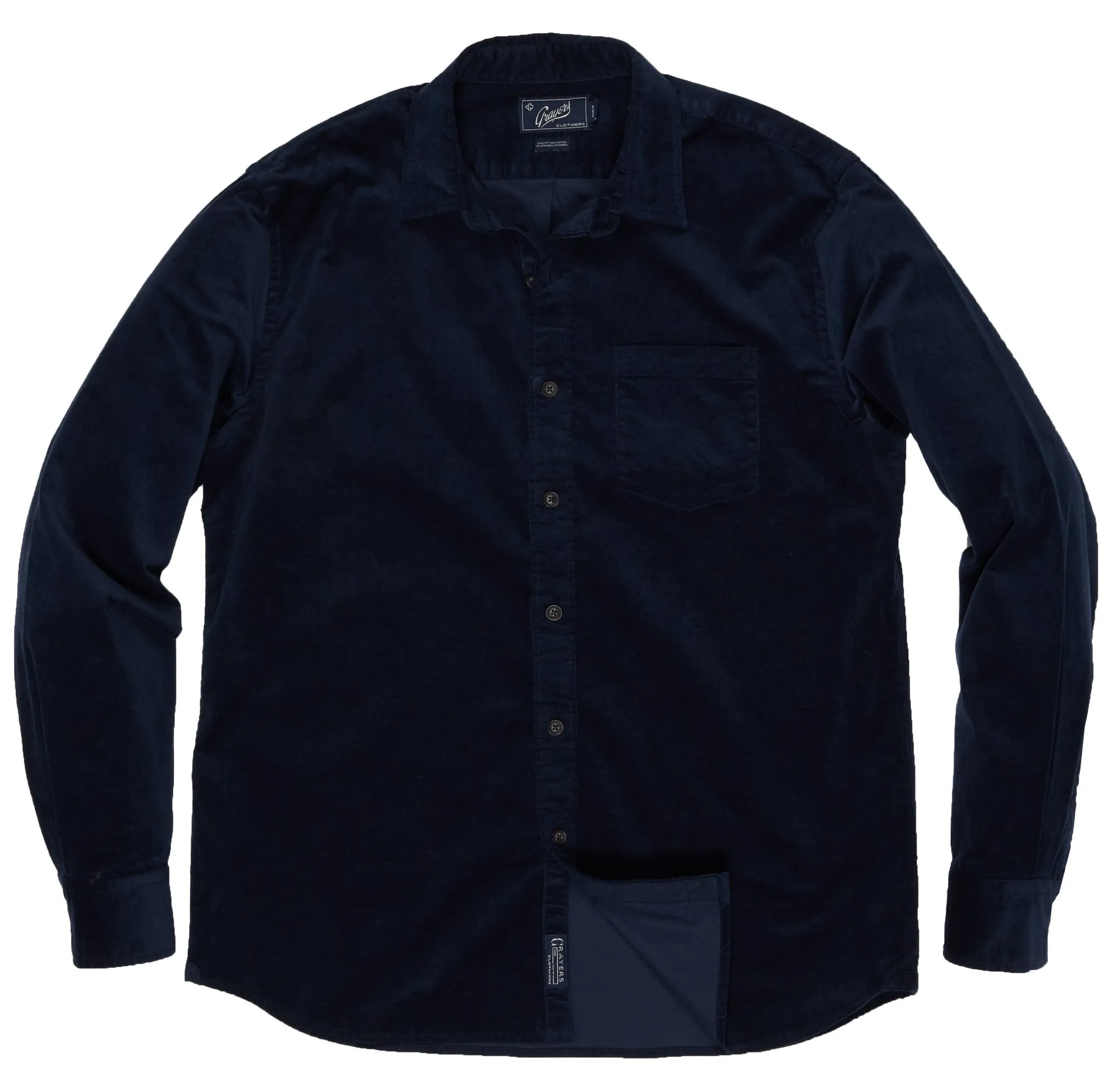 Sutherland Stretch Corduroy Shirt - Caviar