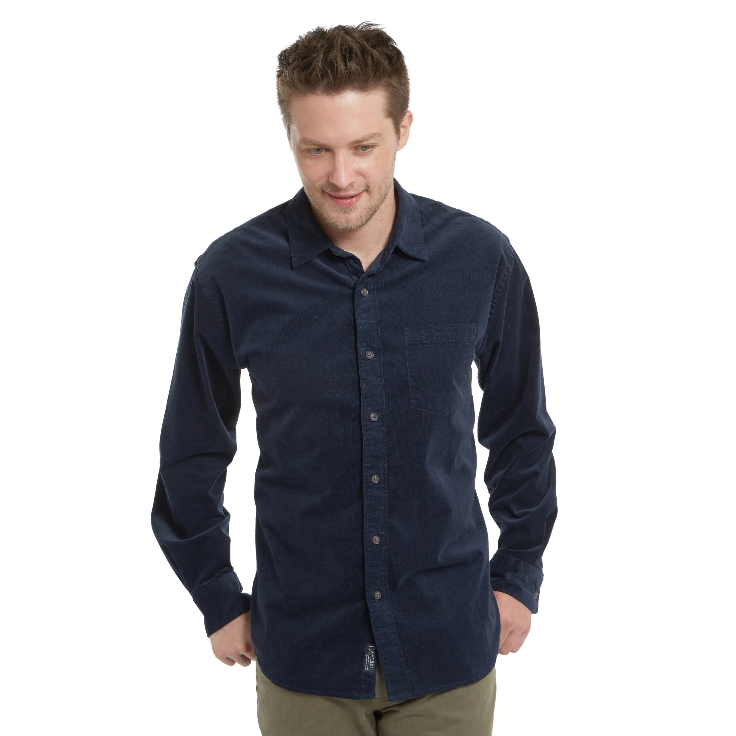 Sutherland Stretch Corduroy Shirt - Caviar