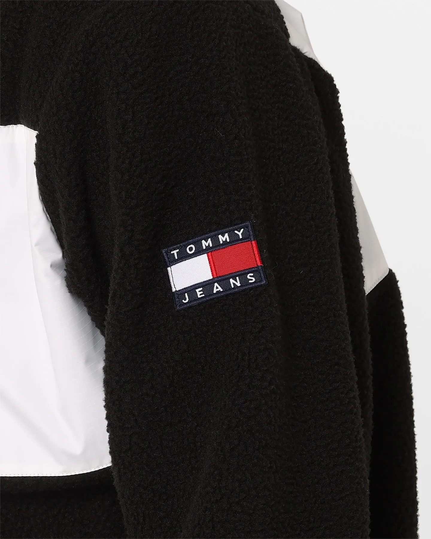 Tommy Jeans Relaxed Fabric Mix Fleece Jacket Black/Multi