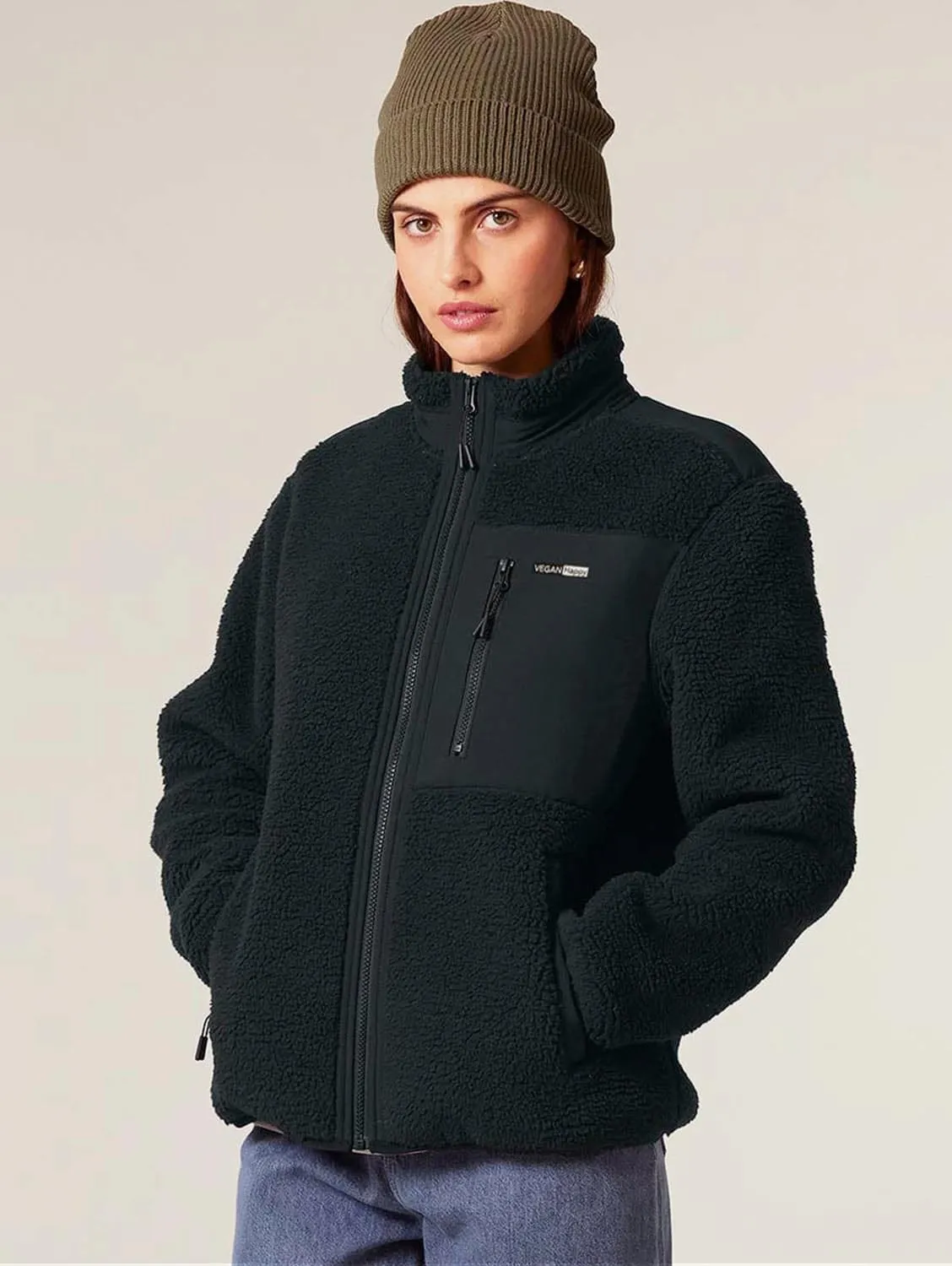 Vegan Unisex Brooker Sherpa Jacket | Multiple Colours