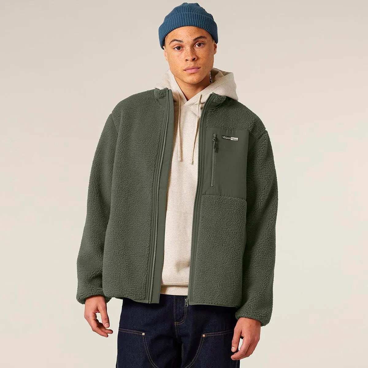 Vegan Unisex Brooker Sherpa Jacket | Multiple Colours