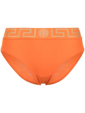 Versace Orange Greek Key Brief