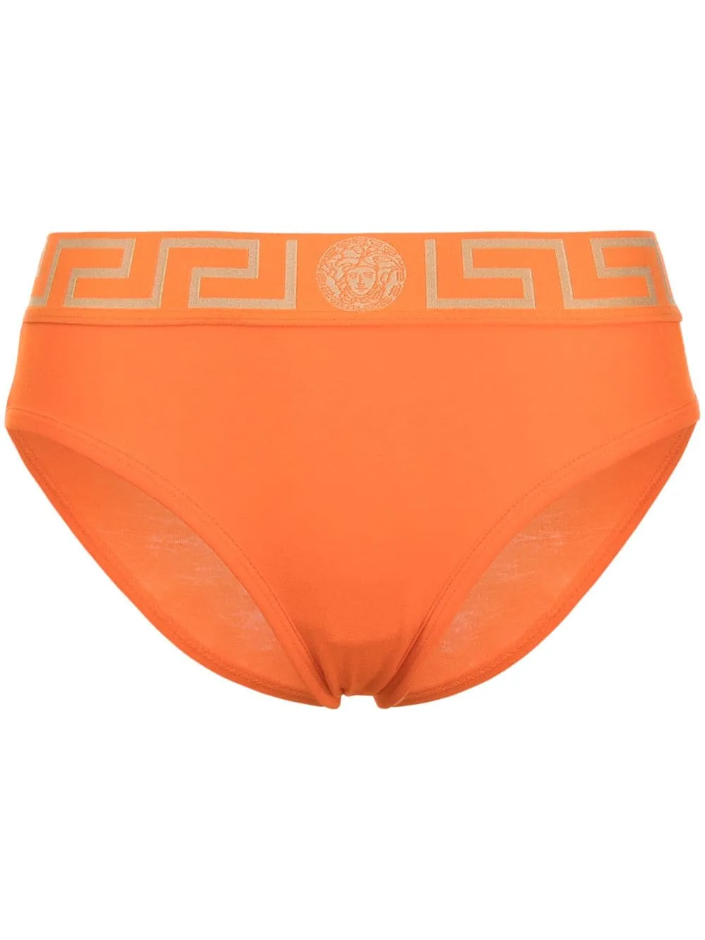 Versace Orange Greek Key Brief