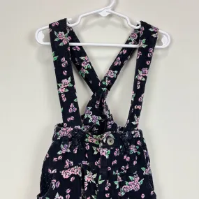 Vintage Black Floral Corduroy Overalls 6