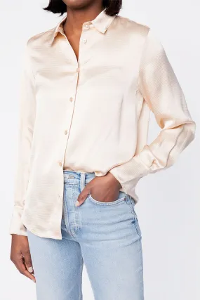 Viscose Satin Shirt in Avorio