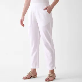 White Cotton AMPM Pants