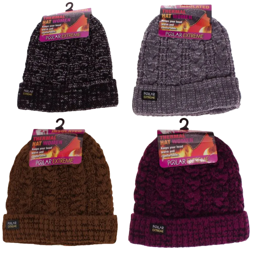 Winter-Hats Ladies Polar Extreme Marled Thermal Cuff Hat