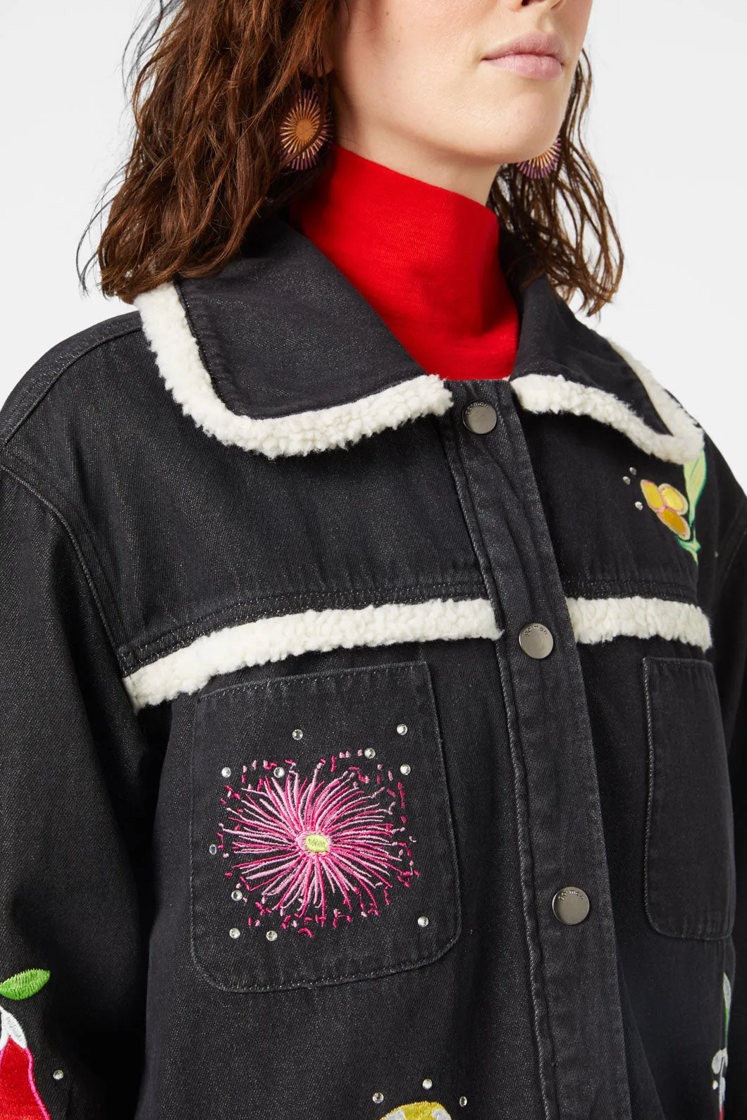 Winter Waratah Embroidered Jacket