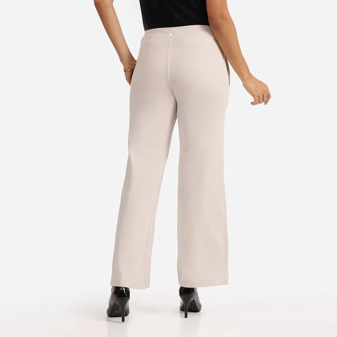 Work-To-Wine Twill Wide Leg Flare Pants