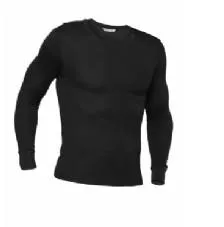 World Famous Silk Thermal Men's Top, Black