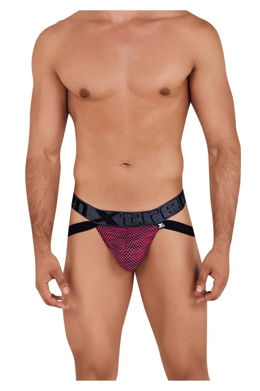 Xtremen 91099 Microfiber Mesh Jockstrap Color Red